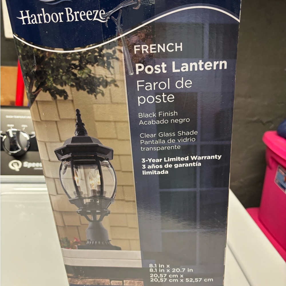 Harbor Breeze Black Post Lantern